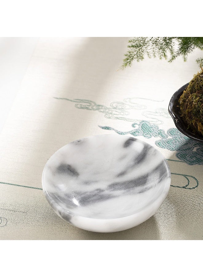 CM CHIC MONDAY 4.72 Inch Mini Decorative Bowls, Natural Small Marble Decorative Bowls for Home Decor, Key Bowl, Coffee Tables Centerpiece, Soap Serving Bowl, Incense Burner, Smudge Bowl - Image 4